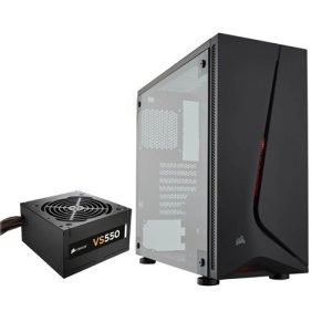 Corsair CC-9011151-UK SPEC-05 Carbide Series SPEC-05 Mid-Tower Gaming Case — Black With VS-550 Supply with 1yr warranty