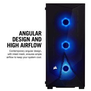 Corsair CC-9011166-WW SPEC-DELTA Carbide Series SPEC-DELTA RGB Tempered Glass Mid-Tower ATX Gaming Case — Black with 1 yr warranty