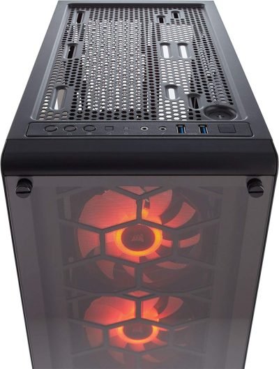 corsair  CC-9011101-WW 460X Crystal Series™ 460X RGB Compact ATX Mid-Tower Case with 1 yr warranty