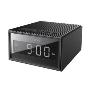 Creative Chrono Portable Splash-proof Bluetooth Speaker and FM Radio Clock- Upto 8 Hours Battery Backup