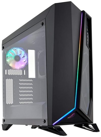 Corsair CC-9011140-WW SPEC-OMEGA Carbide Series SPEC-OMEGA RGB Mid-Tower Tempered Glass Gaming Case — Black  with 1yr warranty