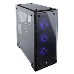 Corsair 12 CC-9011098-WW 570X RGB Crystal Series™ 570X RGB ATX Mid-Tower Case with 1 yr warranty