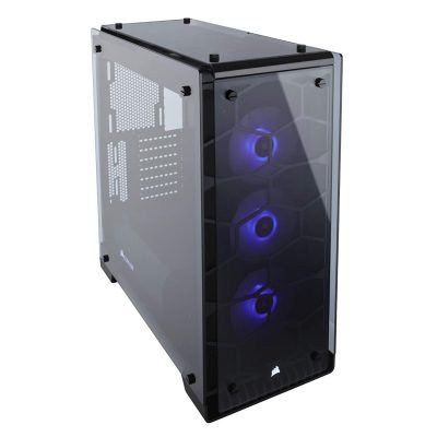 Corsair 12 CC-9011098-WW 570X RGB Crystal Series™ 570X RGB ATX Mid-Tower Case with 1 yr warranty