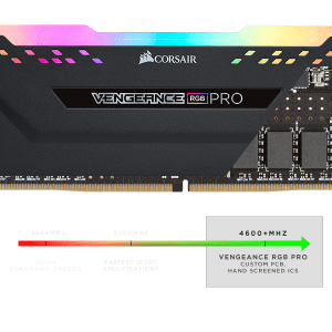 corsair 16GB (2*8GB) DDR4 Dram Venegance® RGB 3200 MHz(Black) ram with 1 yr warranty