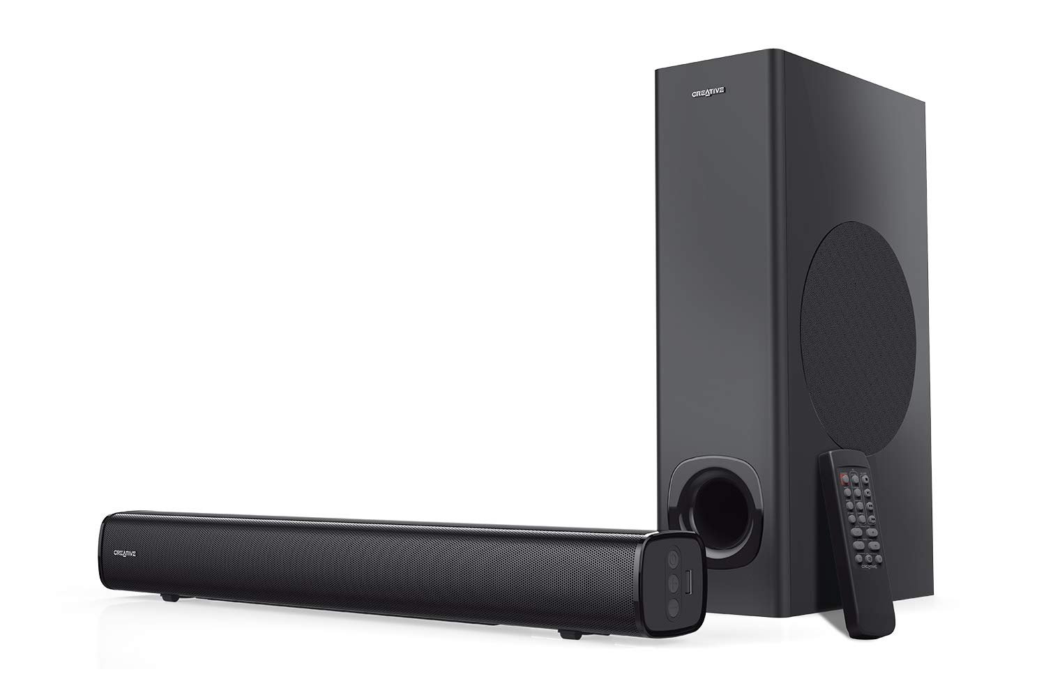 Creative Stage 2.1 High Performance Under-monitor Soundbar with Subwoofer for TV, Computers, and Ultrawide Monitors (Bluetooth, 160 Watt Peak)