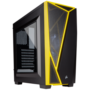 Corsair CC-9011108-WW SPEC-04 Carbide Series™ Mid-Tower Gaming Case — Black/Yellow with 1 yr warranty