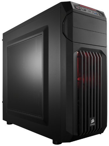 Corsair CC-9011056-WW SPEC-01 Carbide Series™ SPEC-01 Red LED Mid-Tower Gaming Case with 1 yr warranty