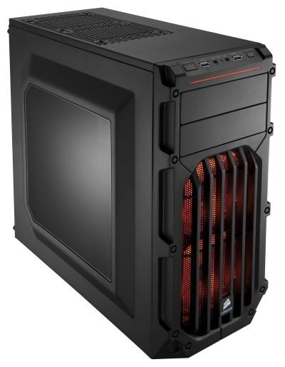 Corsair CC-9011054-WW SPEC-03 Carbide Series™ SPEC-03 Orange LED Mid-Tower Gaming Case with 1 yr warranty