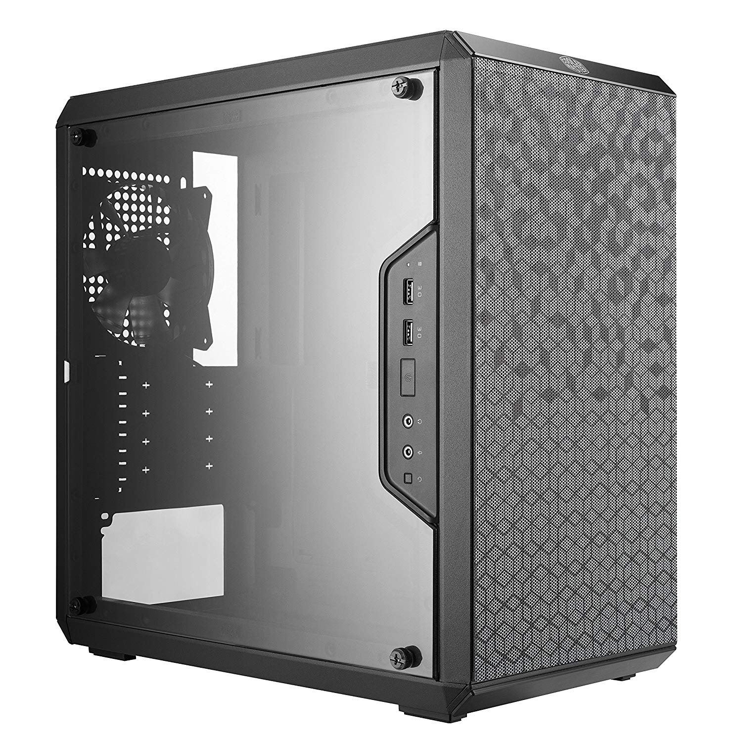 Cooler Master MasterBox Q300L Matx Tower w/ Magnetic Design Dust Filter, Transparent Acrylic Side Panel, Adjustable I/O & Fully Ventilated for Airflow