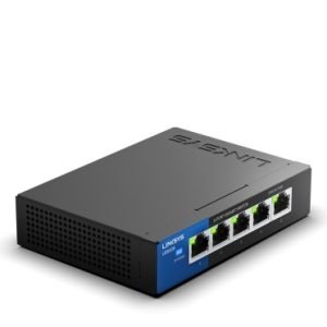 Linksys LGS105-AP 5-Port Desktop Gigabit Switch.