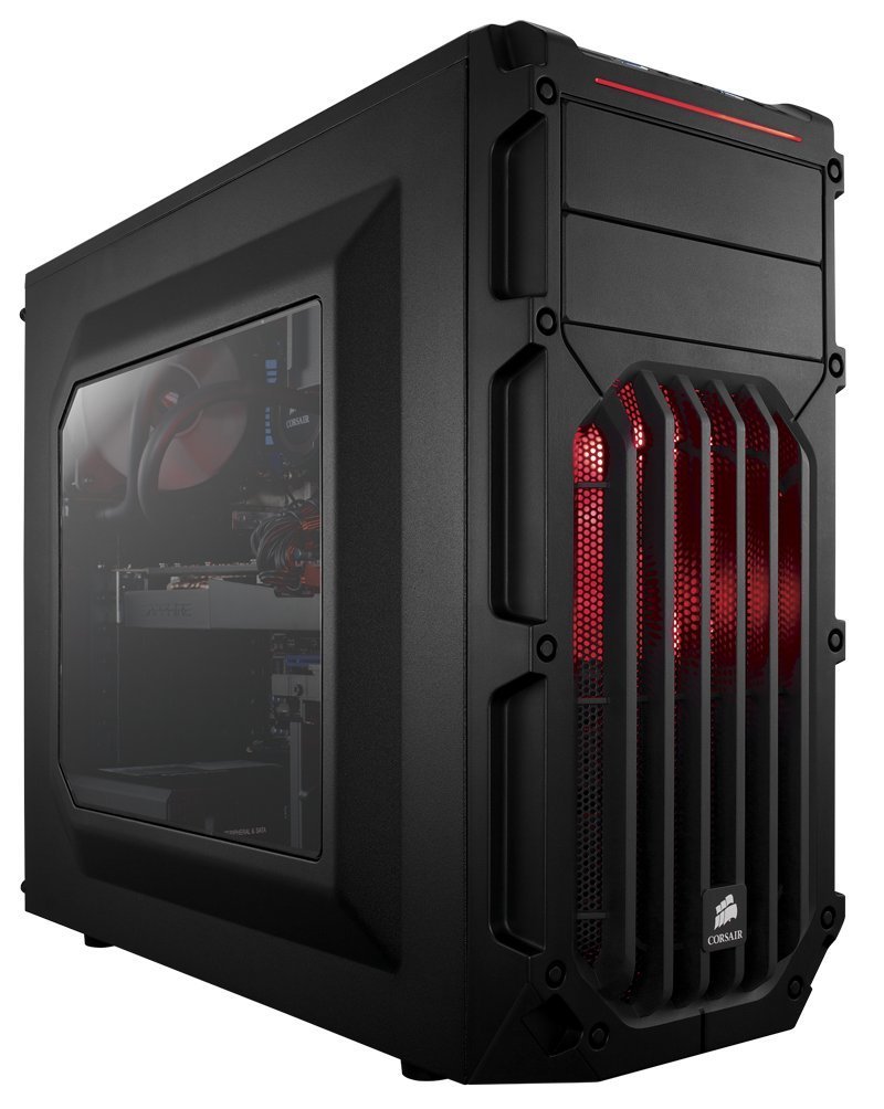 Corsair CC-9011052-WW SPEC-03 Carbide Series™ SPEC-03 Red LED Mid-Tower Gaming Case with 1 yr warranty