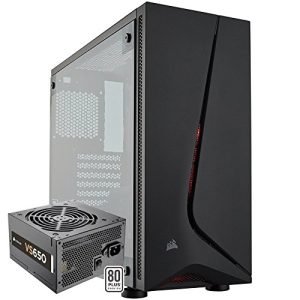 Corsair CC-9011152_UK SPEC-05 Carbide Series SPEC-05 Mid-Tower Gaming Case — Black With VS-650 Supply with 1 yr warranty