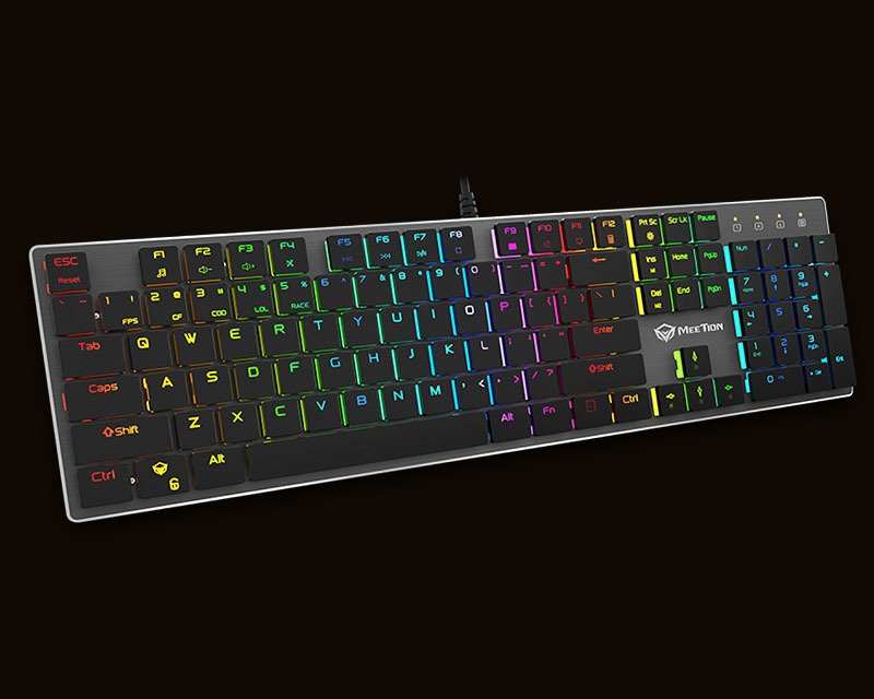 Meetion Ultra-thin Mechanical Keyboard Mk80 With 1yr Warranty