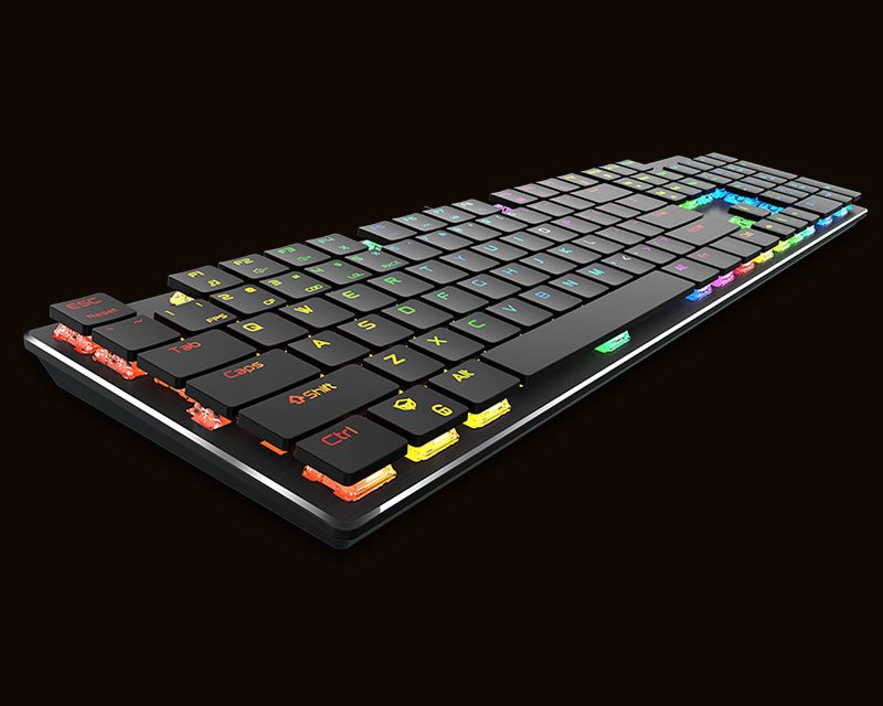 Meetion Ultra-thin Mechanical Keyboard Mk80 With 1yr Warranty