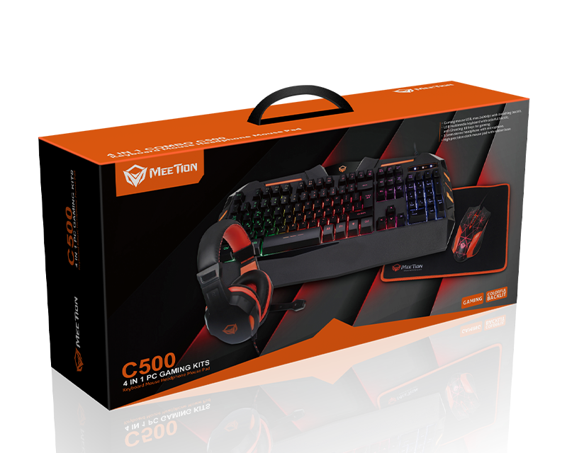 Meetion Backlit Gaming Combo Kit 4 In 1 Gaming Keyboard Mouse& Headset
