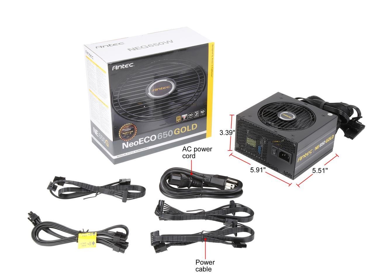 Antec Neoeco Modular Gold Ne650g M Gb Computer Power Supply