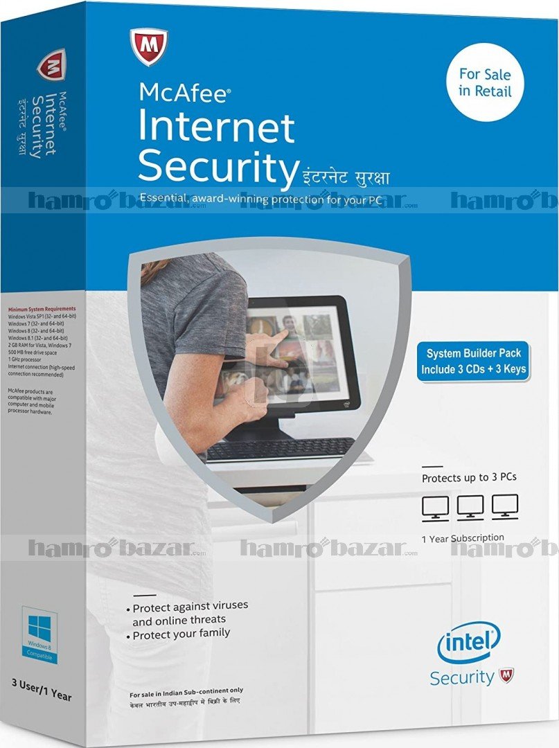Mcafee Internet Security - 3 Users, 1 Year (email Delivery In 2 Hours