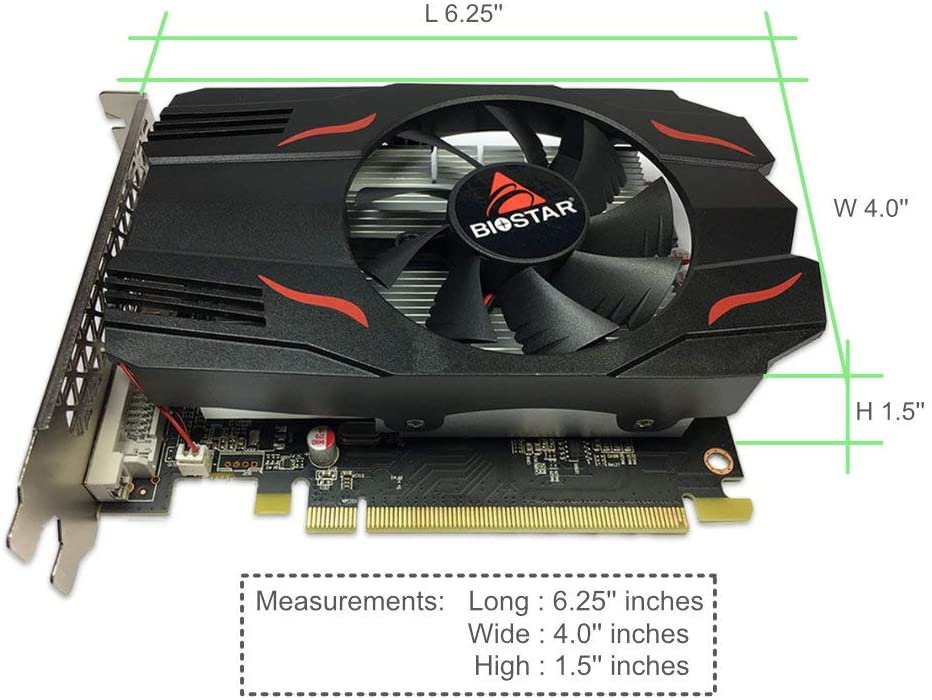 Biostar Radeon Rx550 4gb Gaming Graphics Card