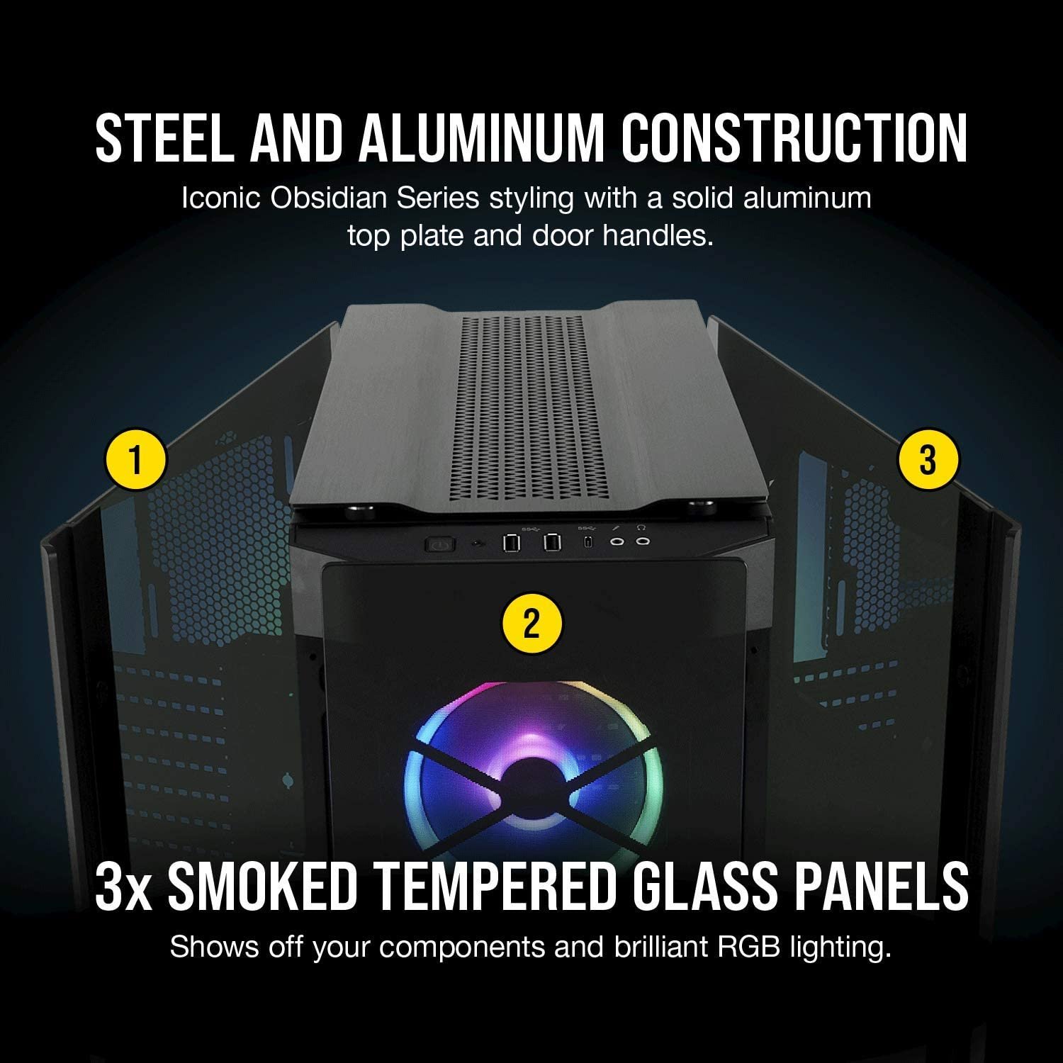 Corsair Cc-9011139-ww 500d Obsidian Series Rgb Se Premium Mid-tower