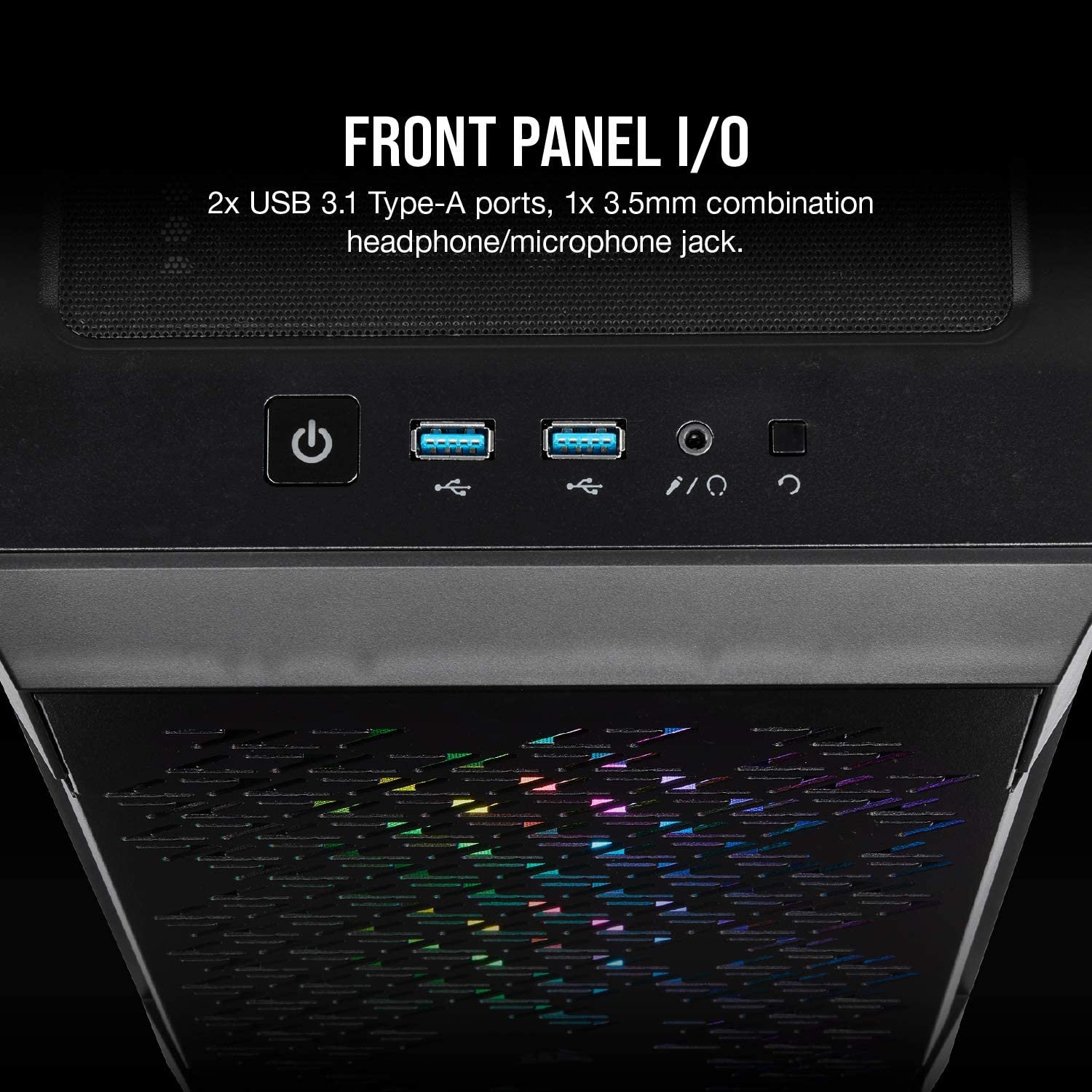 Corsair Icue 220t Rgb Airflow Mid-tower Smart Case/casing Black