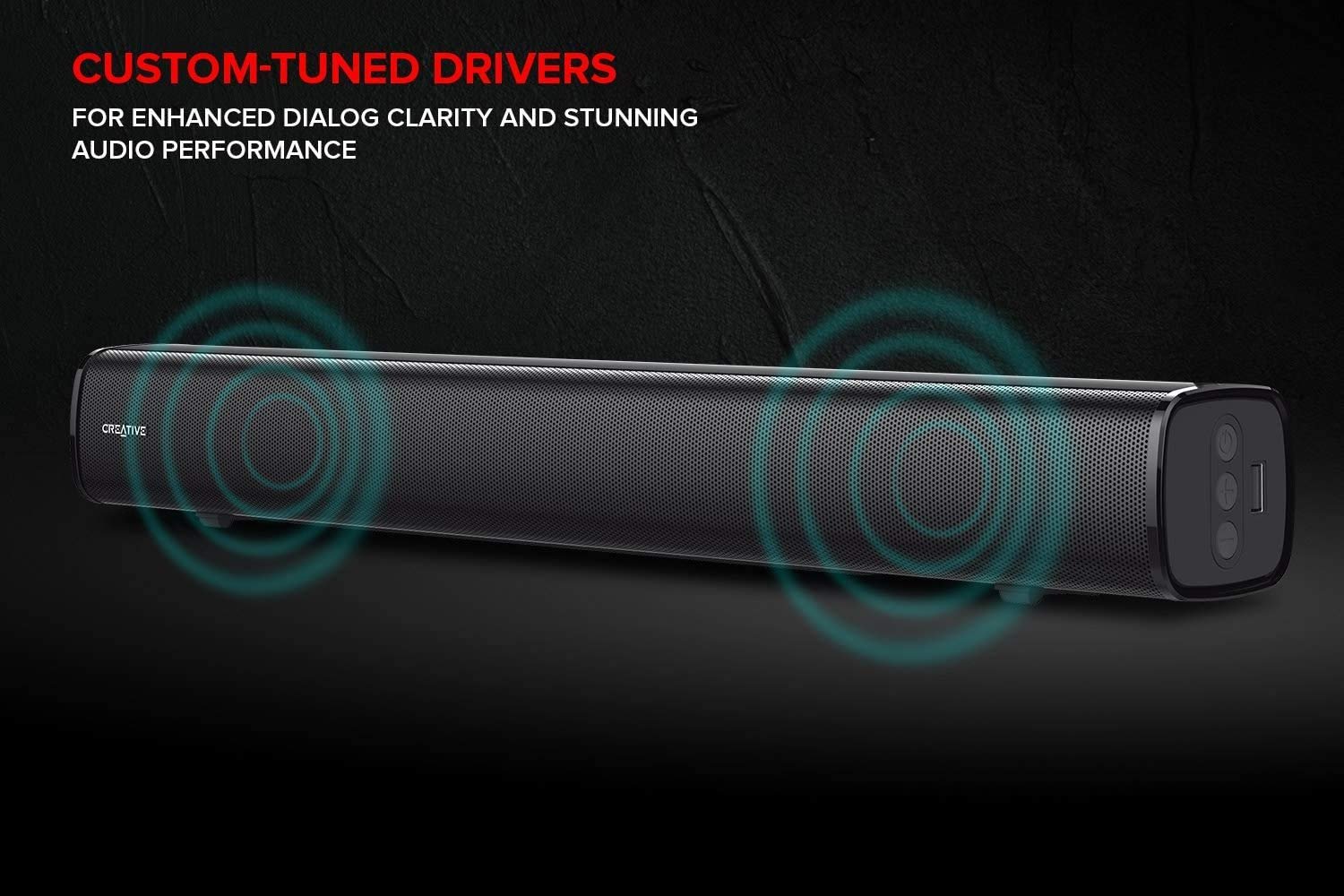 Creative Stage (2.1 High Performance Under-monitor Soundbar+subwoofer
