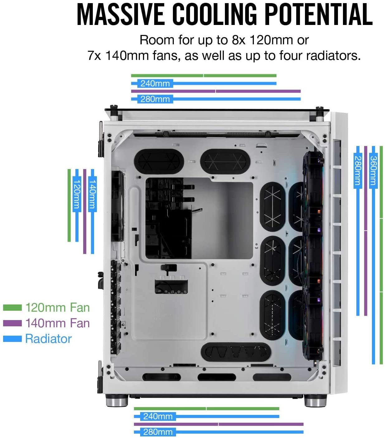 Corsair Crystal Series 680x Rgb Atx High Airflow Smart Gaming Case