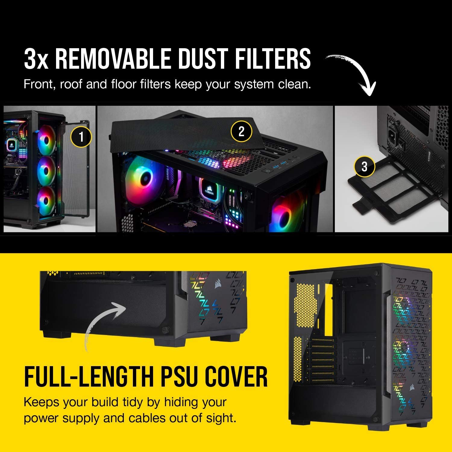 Corsair Icue 220t Rgb Airflow Mid-tower Smart Case/casing Black