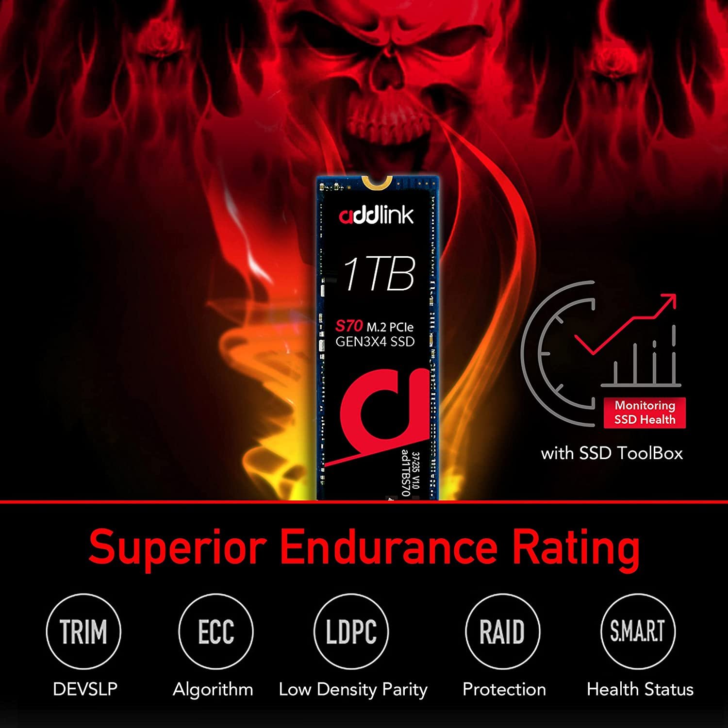 Addlink 1tb M.2 Nvme Pci Read/write3400/3000 With 1yr Warranty