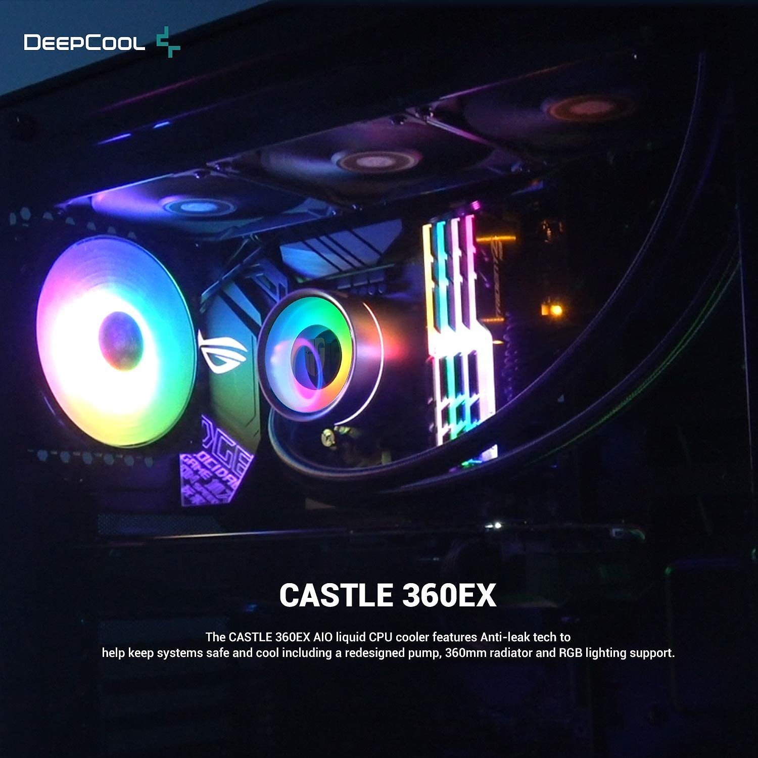 Deepcool Castle 360ex, Addressable Rgb Aio Liquid Cpu Cooler