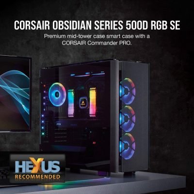 Corsair Cc-9011139-ww 500d Obsidian Series Rgb Se Premium Mid-tower