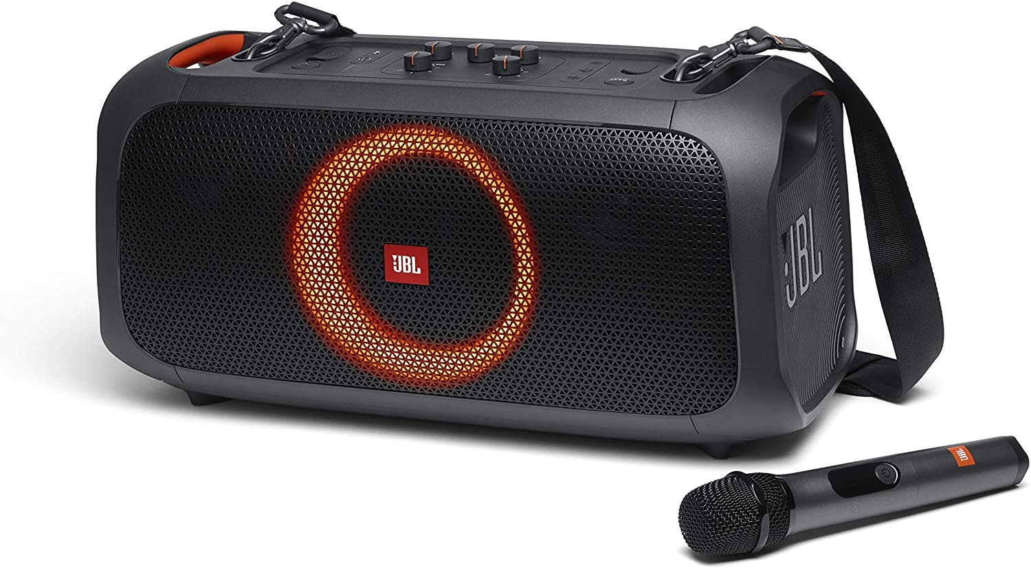 Jbl Partybox On-the-go Portable Karaoke Party Speaker, Wireless Mike