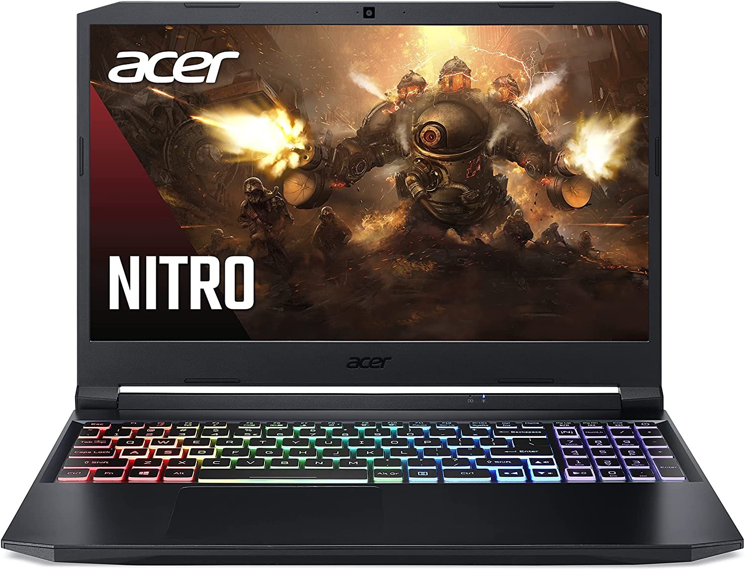 The Acer Nitro 5 2021 (AN515-45) is a powerful gaming laptop that helps you play your favorite games smoothly. Here’s what makes it special: Fast Processor: It has an AMD Ryzen 7 5800H processor. Think of this as the brain of the laptop. It’s super fast and helps your laptop handle games and other tasks quickly. Amazing Graphics: The laptop comes with an NVIDIA GeForce RTX 3070 graphics card. This is like having a super high-quality game projector in your laptop. It makes games look really good and run smoothly, with bright colors and clear details. Lots of Memory: It has 8GB of RAM. RAM helps your laptop run multiple programs at once without slowing down. So, you can play games, chat, and do other things at the same time without any lag. Cool Design: The Acer Nitro 5 has a sleek and modern look with red accents and a cool design that gamers love. It also has a backlit keyboard, which means the keys light up, so you can see them easily even when it’s dark. Fast Storage: The laptop comes with a fast SSD (Solid State Drive). This type of storage is quicker than traditional hard drives, which means your games and files load faster, and your laptop starts up quickly. Large Display: It has a big screen that makes games and movies look great. The display is designed to show clear and bright pictures, making it perfect for playing games and watching videos. Cooling System: The Nitro 5 has a good cooling system with fans that keep the laptop cool, even when you're playing games for a long time. This helps prevent it from getting too hot. Easy Connectivity: The laptop has multiple ports so you can connect things like a mouse, headset, or external storage easily. In summary, the Acer Nitro 5 2021 (AN515-45) Gaming Laptop is a fantastic choice if you want a powerful and stylish laptop for gaming. With its fast processor, amazing graphics, and cool features, it’s designed to make your gaming experience awesome and enjoyable!