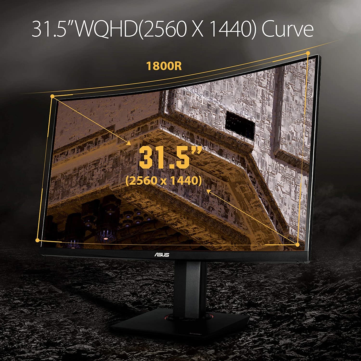 Asus Tuf Gaming Vg32vq Curved Hdr Gaming 2k Monitor 32 Inch Wqhd Curve