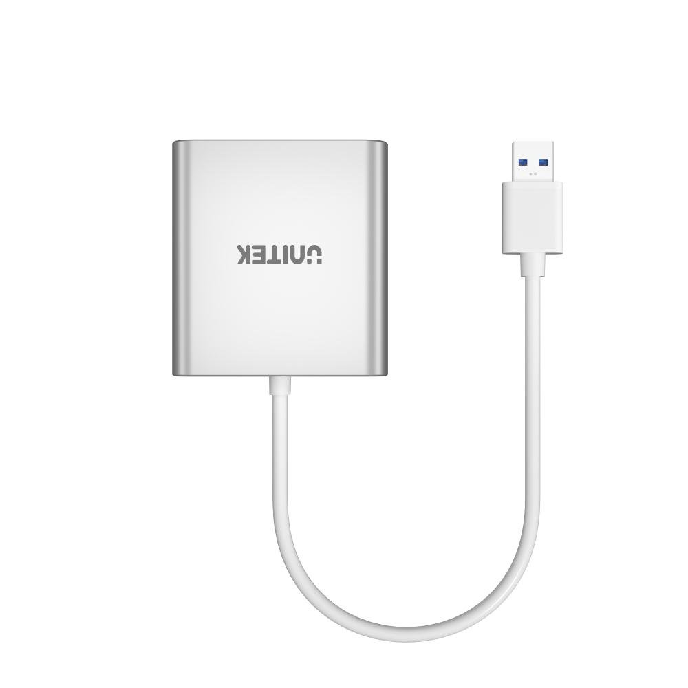 Unitek Y-9313d Usb 3.0 3-port Memory Card Reader - Type-c Adaptor