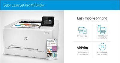 Hp Color Laserjet M254 Dw Duplex Wireless A4 Printer-1year Warranty