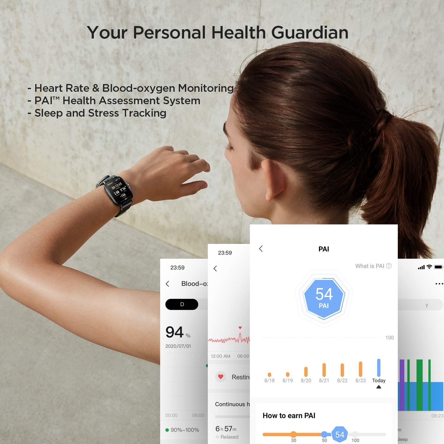 Amazfit Gts2 Smart Watch, 1.65 Inch (4.2 Cm) Amoled Display Men/women