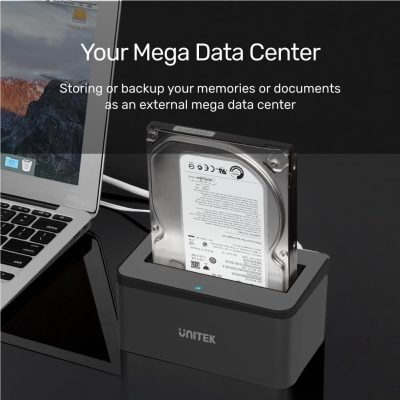 Unitek Y-1078 Usb3.0 To Sata6g Docking Station/black 1yr Wrnty.