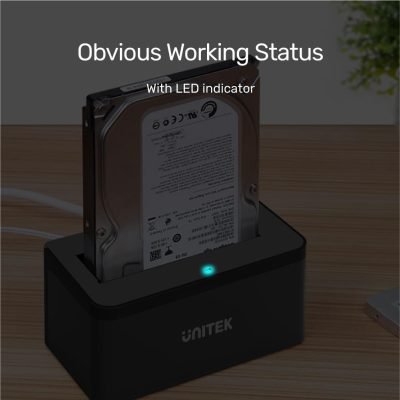 Unitek Y-1078 Usb3.0 To Sata6g Docking Station/black 1yr Wrnty.