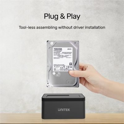Unitek Y-1078 Usb3.0 To Sata6g Docking Station/black 1yr Wrnty.