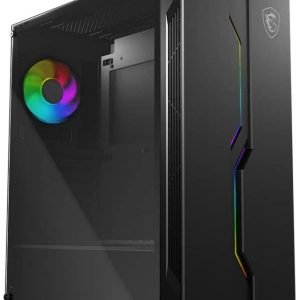 MSI MAG VAMPIRIC 010 Mid Tower Gaming Computer Case 'Black, 1x 120mm Argb Fan, Mystic Light Sync, Tempered Glass Panel, ATX, mATX, Mini-ITX'