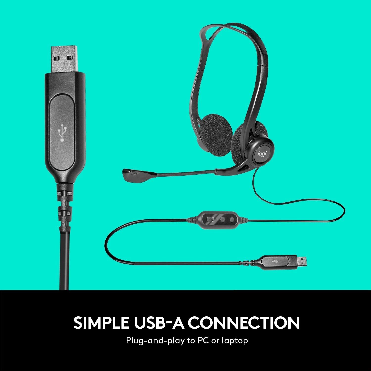 Logitech H370 Usb Digital Audio Computer Headset (black)
