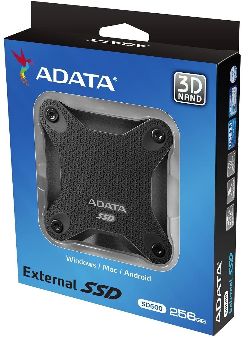 Adata 256gb Sd600 External Portable Ssd Hdd