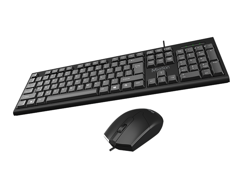 Meetion Pc Computer Keyboard And Mouse C100 For Mac Windows Linux Os