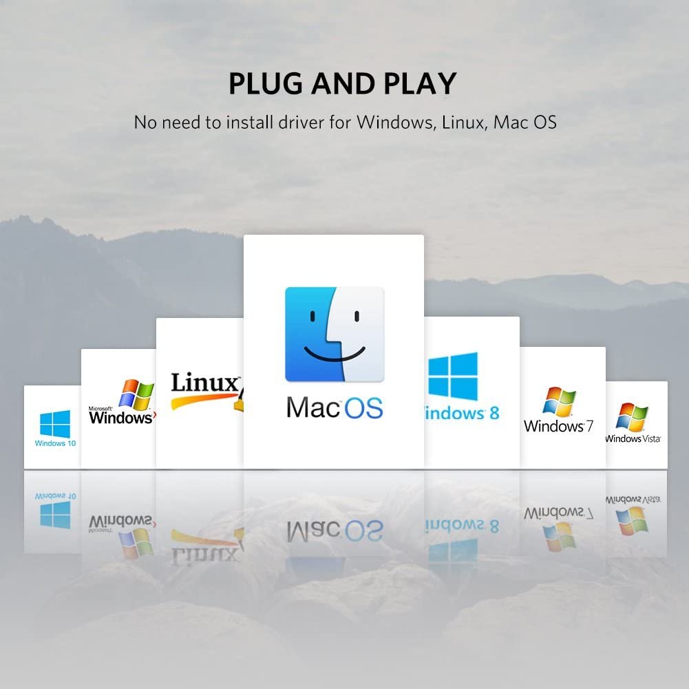 Ugreen 30346- 4 In 1 Out Usb 2.0 Sharing Switch Xp/7/8/10/vista,mac Os