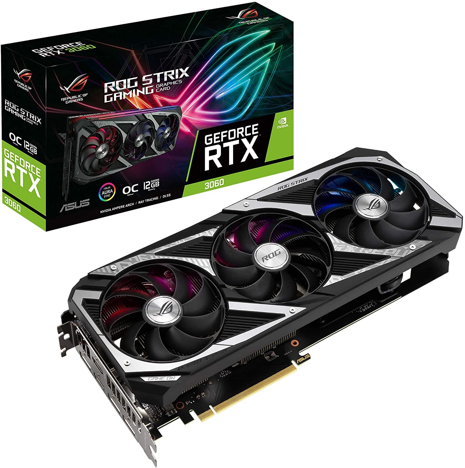 Asus Rog Strix Geforce Rtx 3060 Oc Edition 12gb Gddr6 Graphics Card