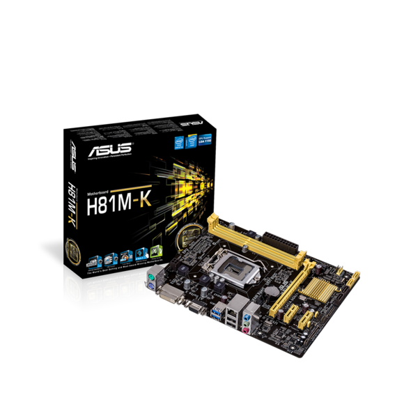 Asus H81M‐K, Micro-ATX H81 Motherboard - intuitive UEFI BIOS, superb integrated graphics performance, unique USB 3.0 performance