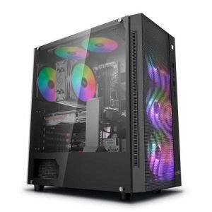 Deepcool MATREXX 50 MESH 4FS is a high airflow case that comes with four tri-color LED fans tempered glass panel