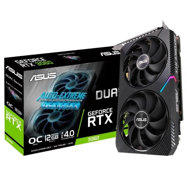 Asus Dual GeForce RTX 3060 V2 OC Edition 12GB GDDR6 Graphics Card (DUAL-RTX3060-O12G-V2)
