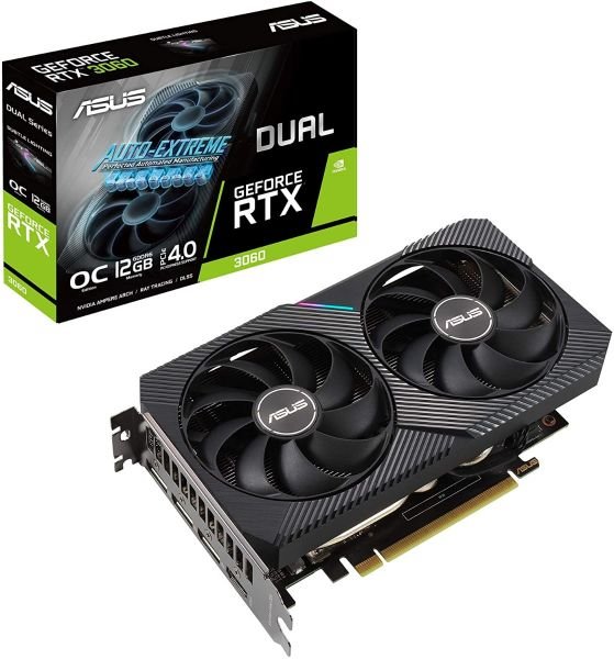 Asus Dual GeForce RTX 3060 V2 OC Edition 12GB GDDR6 Graphics Card (DUAL-RTX3060-O12G-V2)