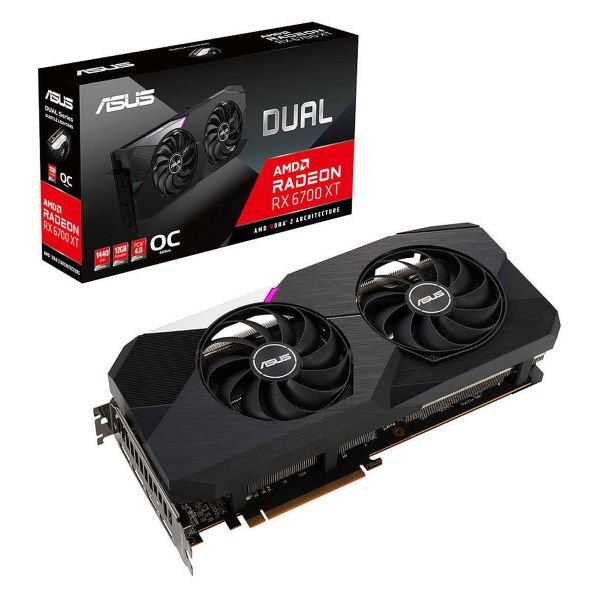 Asus Dual Radeon RX 6700 XT Graphics Card - 12GB GDDR6 VRAM (ASUS DUAL-RX6700XT-12G)